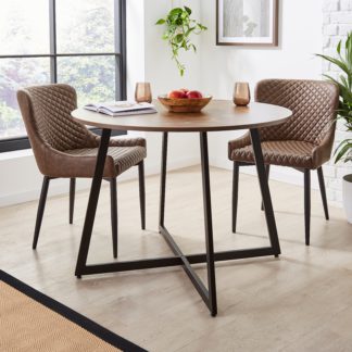 An Image of Brayden Round Dining Table Black