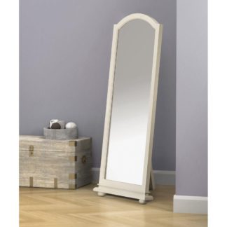 An Image of Josephine Stone White Cheval Mirror - 56cm x 180cm
