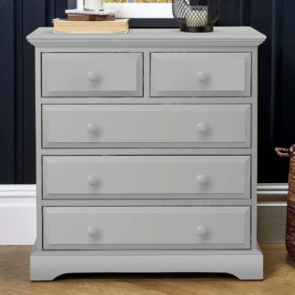 An Image of Suffolk Dove Grey Wooden 3 + 2 Drawer Chest