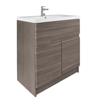 An Image of Bathstore Vermont 800mm Floorstanding Vanity Unit - Grey Avola