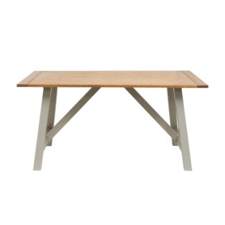 An Image of Clifford Trestle Dining Table Grey