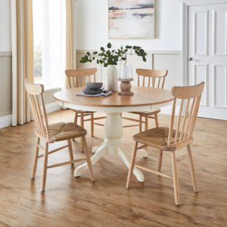 An Image of Madeline Round Dining Table Ivory