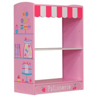 An Image of Patisserie Pink Wooden Children's Bookcase