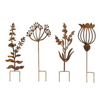 An Image of Floral Bronze Ground Stakes - 45cm (Assorted Designs)