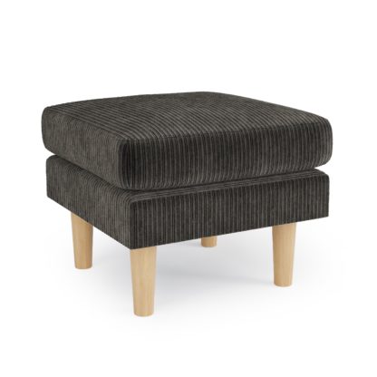 An Image of Jacob Cord Footstool Jacob Charcoal