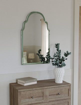 An Image of M&S Madrid Medium Curved Hanging Wall Mirror