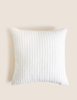 An Image of M&S Pure Cotton Waffle Cushion