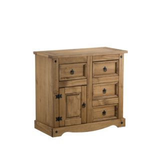 An Image of Corona Pine 1 Door and 4 Drawer Chest