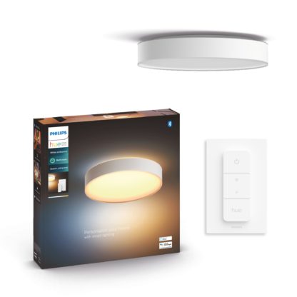 An Image of Philips HUE Devere Smart LED Ceiling Light White