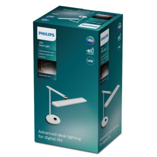 An Image of Philips VDTMate Integrated LED Desk Lamp White