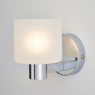 An Image of Erin Frosted Wall Light Chrome