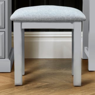 An Image of Suffolk Dove Grey Wooden Stool