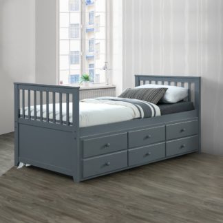 An Image of Myda Cabin Bed Grey Pine (Brown)