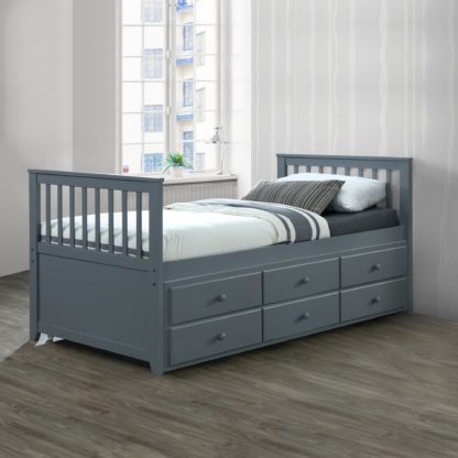 An Image of Myda Cabin Bed Grey Pine (Brown)