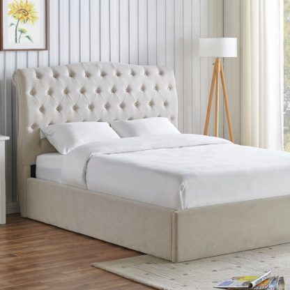 d6b55edb045bdb8701398afcc7223a4f08c1149b331a5e49075e97fa1a3a7c17.jpg An Image of Rosa Storage Bed Natural Natural