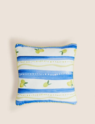An Image of M&S Set of 2 Lemon Outdoor Cushions