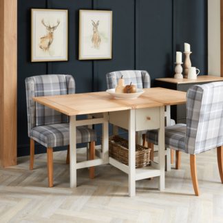 An Image of Clifford Drop Leaf Dining Table Grey