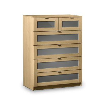 An Image of Strada Light Oak 4 + 2 Drawer Chest