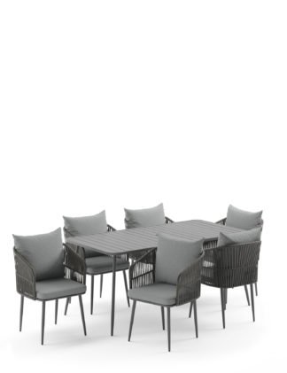 An Image of M&S Melbourne 6 Seater Garden Dining Table & Chairs