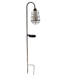 An Image of Homebase Edit Solar Cage Antique Bronze Stake Light