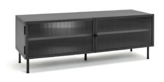 An Image of Habitat Morillo 2 Door TV Unit - Black