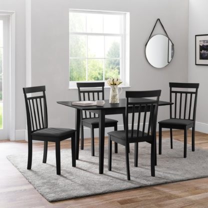 An Image of Rufford Grey Dining Table with 4 Coast Grey Chairs Grey