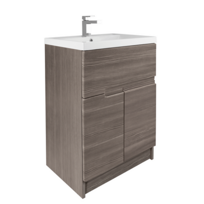 An Image of Bathstore Vermont 600mm Floorstanding Vanity Unit - Grey Avola