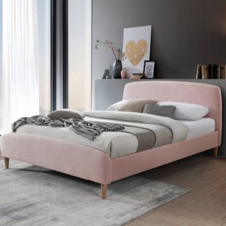 An Image of Otley Boucle Bed Otley Blush Pink