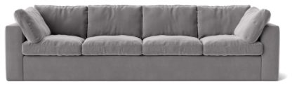 An Image of Swoon Seattle Velvet 4 Seater Sofa - Ink Blue