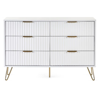 An Image of Murano White 6 Drawer Chest