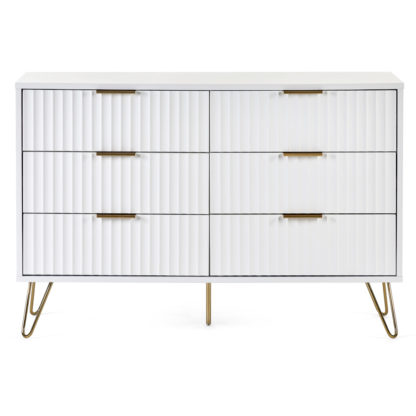 An Image of Murano White 6 Drawer Chest