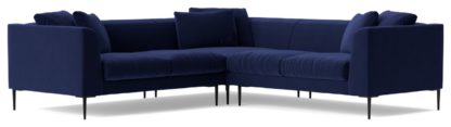 An Image of Swoon Alena Velvet 5 Seater Corner Sofa - Fern Green