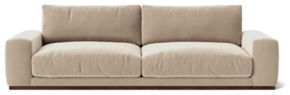An Image of Swoon Denver Fabric 4 Seater Sofa - Indigo Blue