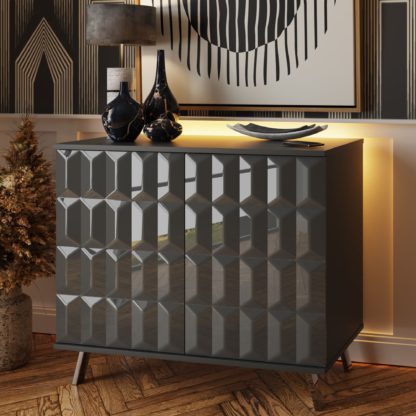 An Image of Elevate SMART LED Small Sideboard White