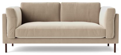 An Image of Swoon Munich Velvet 2 Seater Sofa - Fern Green