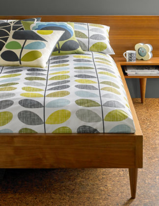 An Image of Orla Kiely Pure Cotton Scribble Stem Duvet Cover