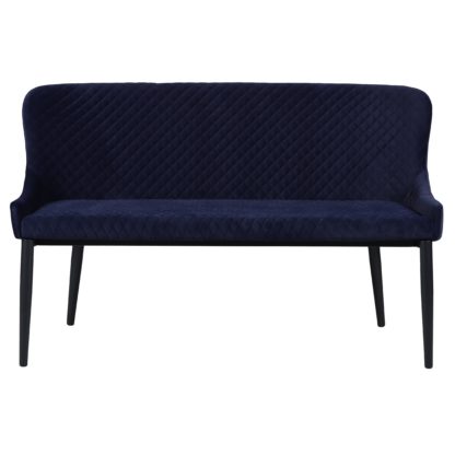 An Image of Montreal Large Velvet Dining Bench Seat Charcoal