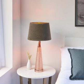 An Image of Fearn Table Lamp - Pink