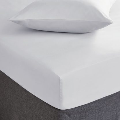 An Image of Soft and Easycare 28cm Fitted Sheet Ashley Blue