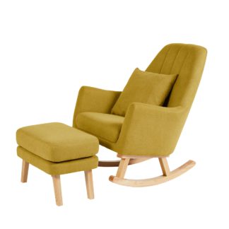 An Image of Ickle Bubba Eden Deluxe Nursery Chair & Stool Ochre
