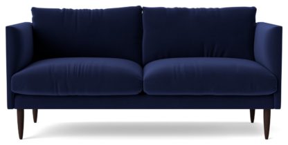 An Image of Swoon Luna Fabric 2 Seater Sofa - Indigo Blue