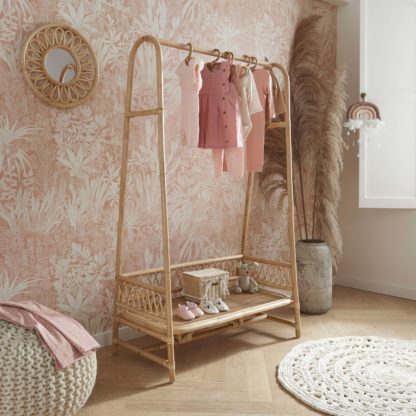 An Image of CuddleCo Aria Clothes Rail Natural