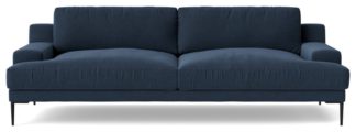 An Image of Swoon Almera Fabric 3 Seater Sofa - Indigo Blue