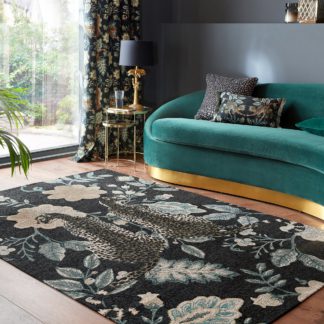 An Image of Cheetah Chenille Flatweave Rug MultiColoured