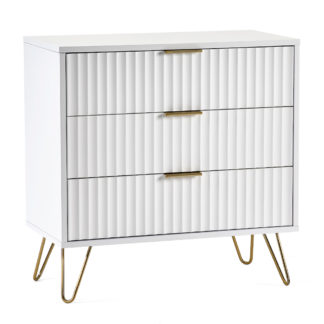 An Image of Murano White 3 Drawer Chest