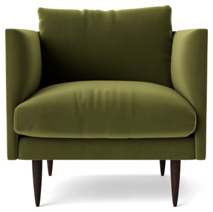 An Image of Swoon Luna Velvet Armchair - Taupe