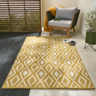 An Image of Tio Global Indoor Outdoor Rug Ochre