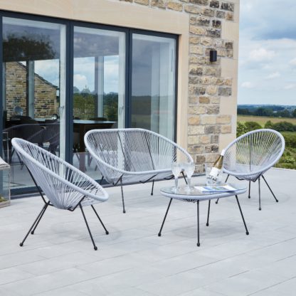 2e6fd3f2533e1fffe27580209a5dd0dae21b1047db597984f53b690bdbc2e378.jpg An Image of Rio 4 Piece Rattan Seating Set Black
