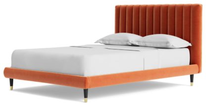 3064d126fc4432cd1a2c30c1aa95167d520622552e010bb3180b133795263b88.jpg An Image of Swoon Porlock Double Velvet Bed Frame - Biscuit