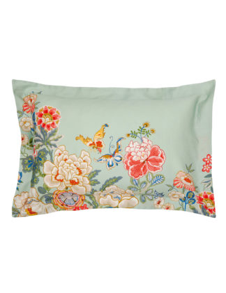 An Image of Sanderson Pure Cotton Emperor Peony Oxford Pillowcase